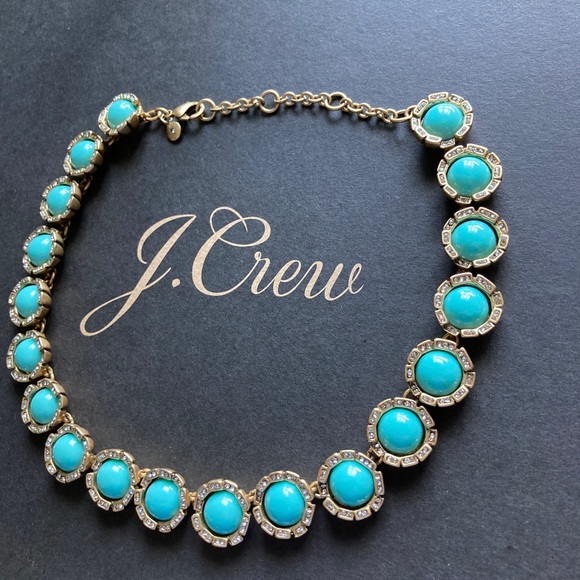 J. Crew water lily necklace in turquoise - Picture 5 of 9